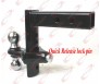  6 Position Adjustable Trailer 8" Drop w/ 2" & 2-5/16" Hitch Ball Mount Receiver 